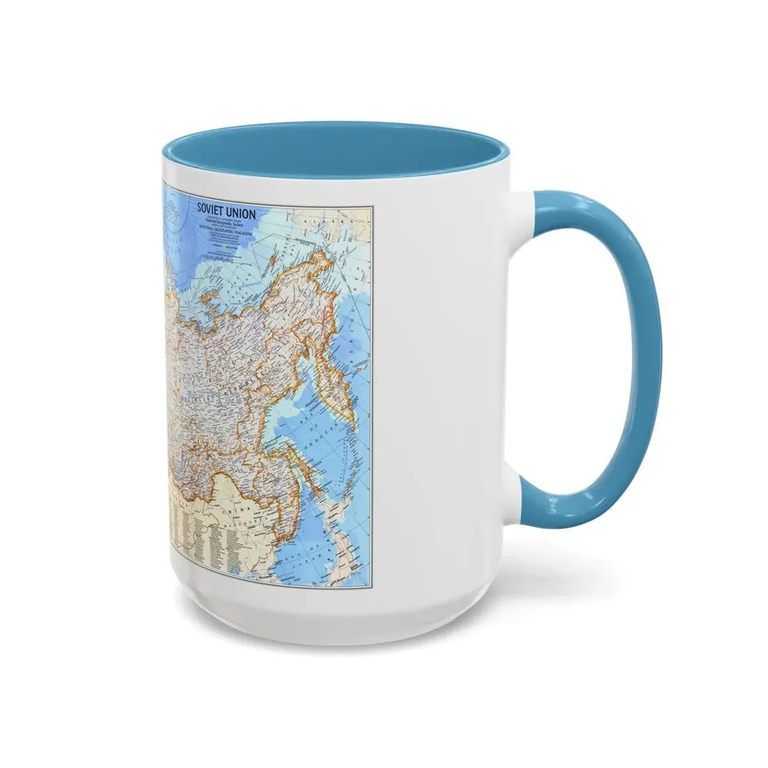 Russia - Soviet Union (1976) (Map) Accent Coffee Mug - Go Mug Yourself