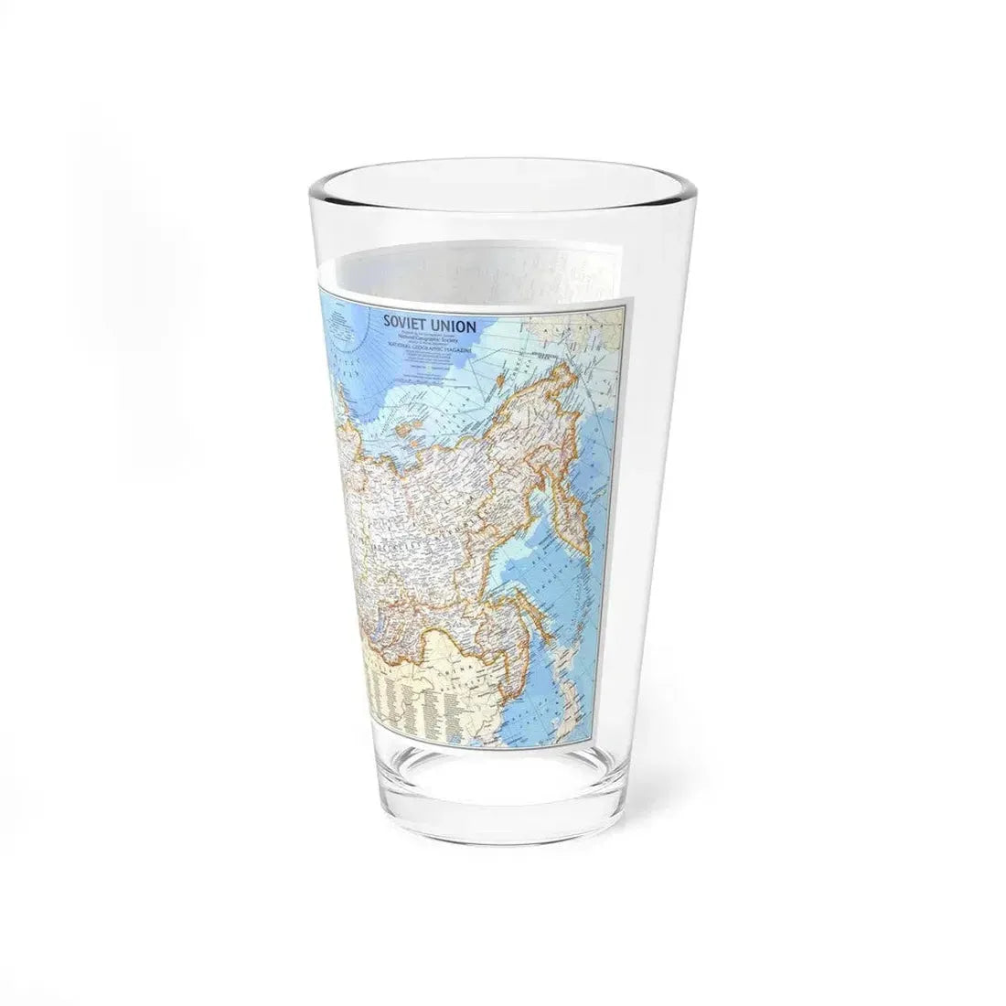 Russia - Soviet Union (1976) (Map) Pint Glass 16oz - Go Mug Yourself
