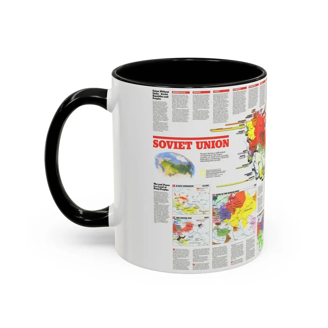 Russia - Soviet Union 2 (1990) (Map) Accent Coffee Mug - Go Mug Yourself