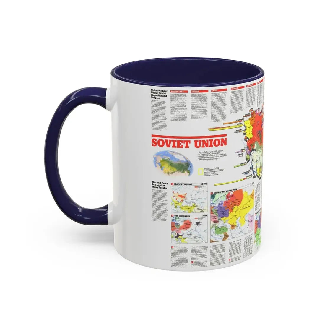 Russia - Soviet Union 2 (1990) (Map) Accent Coffee Mug - Go Mug Yourself