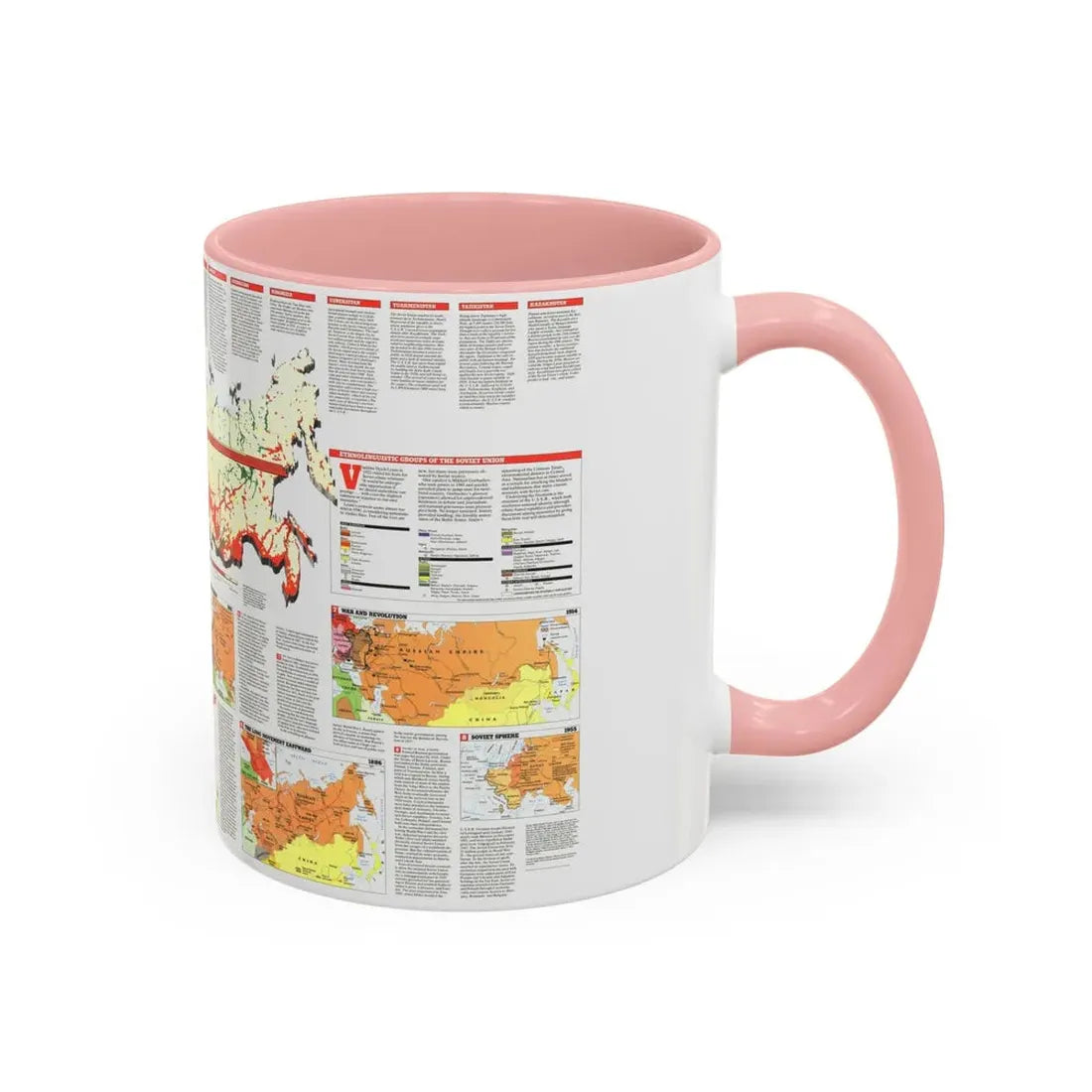 Russia - Soviet Union 2 (1990) (Map) Accent Coffee Mug - Go Mug Yourself