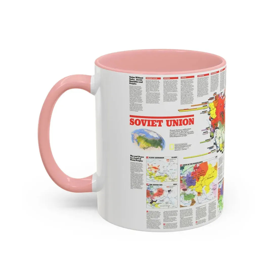 Russia - Soviet Union 2 (1990) (Map) Accent Coffee Mug - Go Mug Yourself