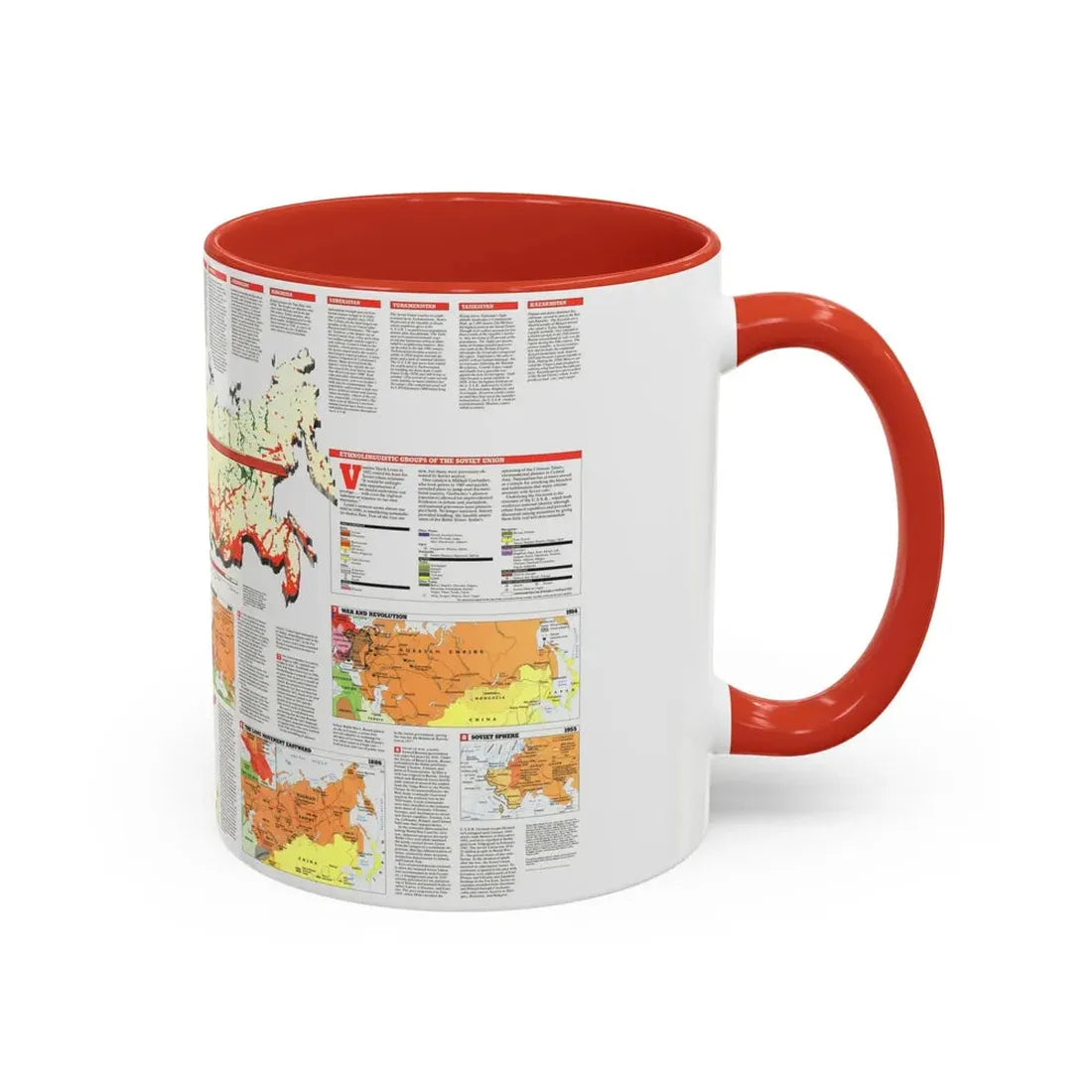 Russia - Soviet Union 2 (1990) (Map) Accent Coffee Mug - Go Mug Yourself