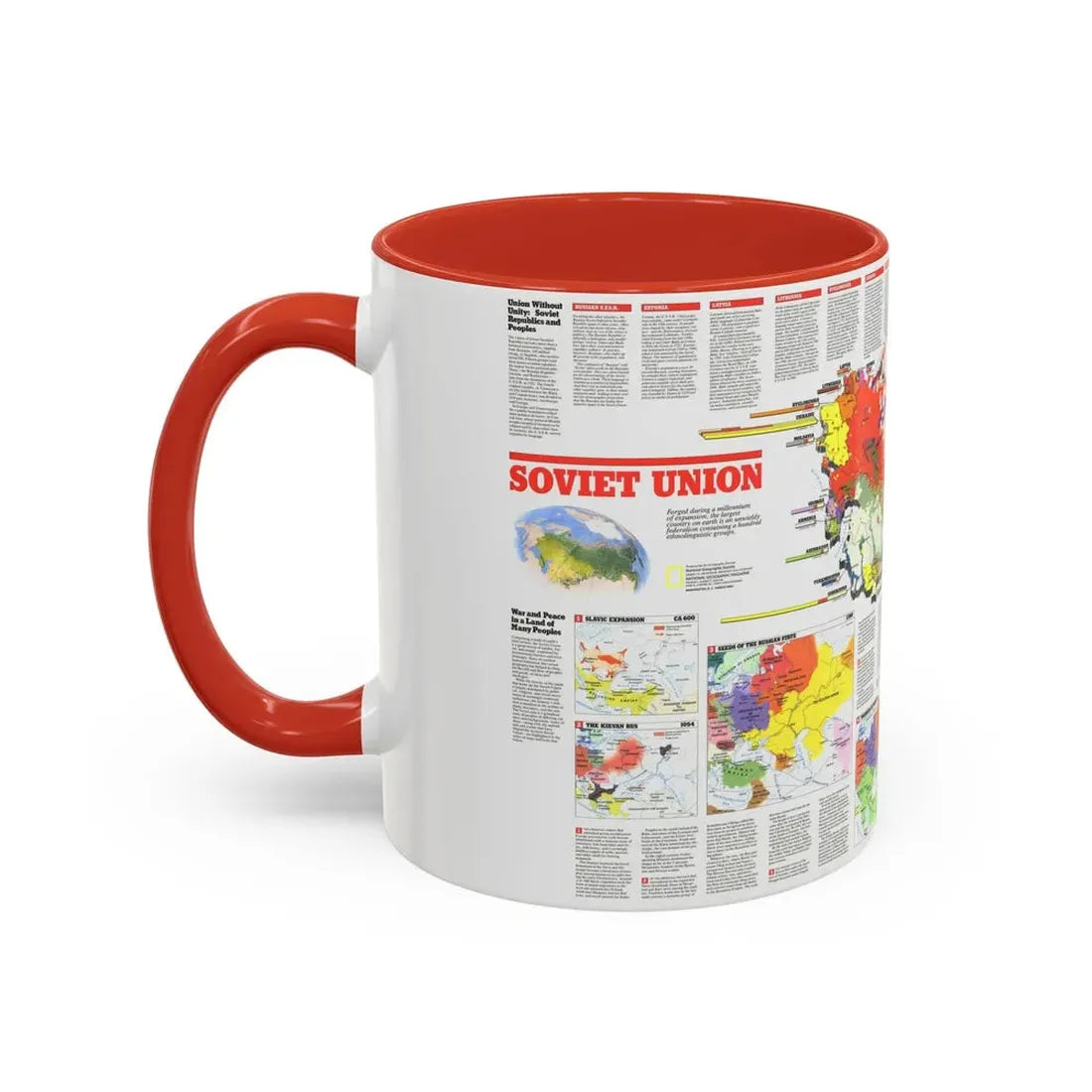 Russia - Soviet Union 2 (1990) (Map) Accent Coffee Mug - Go Mug Yourself