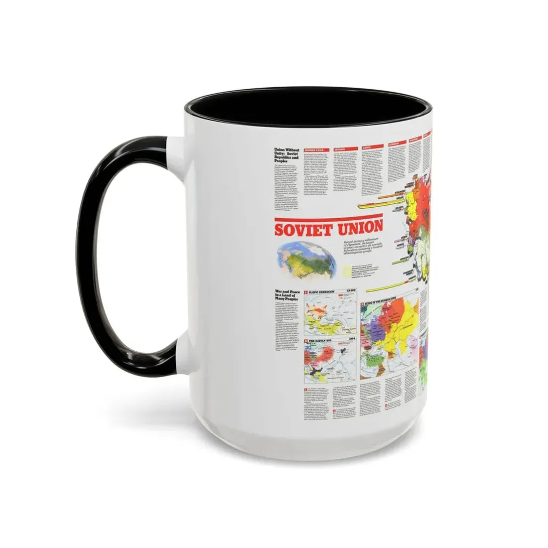 Russia - Soviet Union 2 (1990) (Map) Accent Coffee Mug - Go Mug Yourself