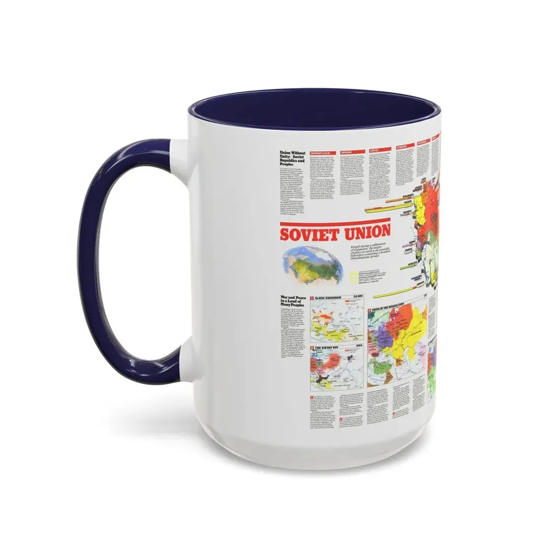 Russia - Soviet Union 2 (1990) (Map) Accent Coffee Mug - Go Mug Yourself