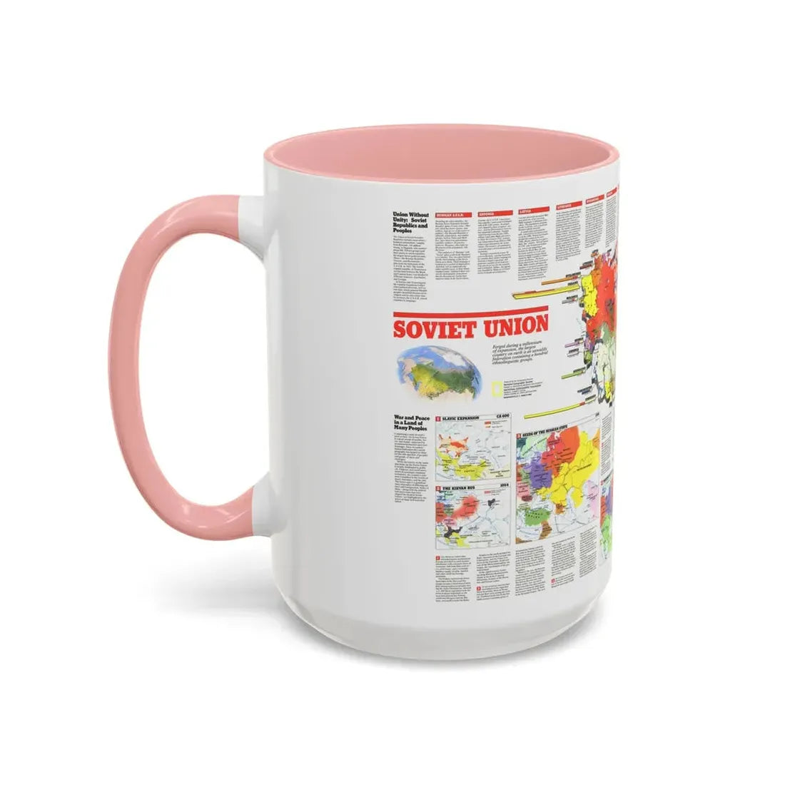 Russia - Soviet Union 2 (1990) (Map) Accent Coffee Mug - Go Mug Yourself