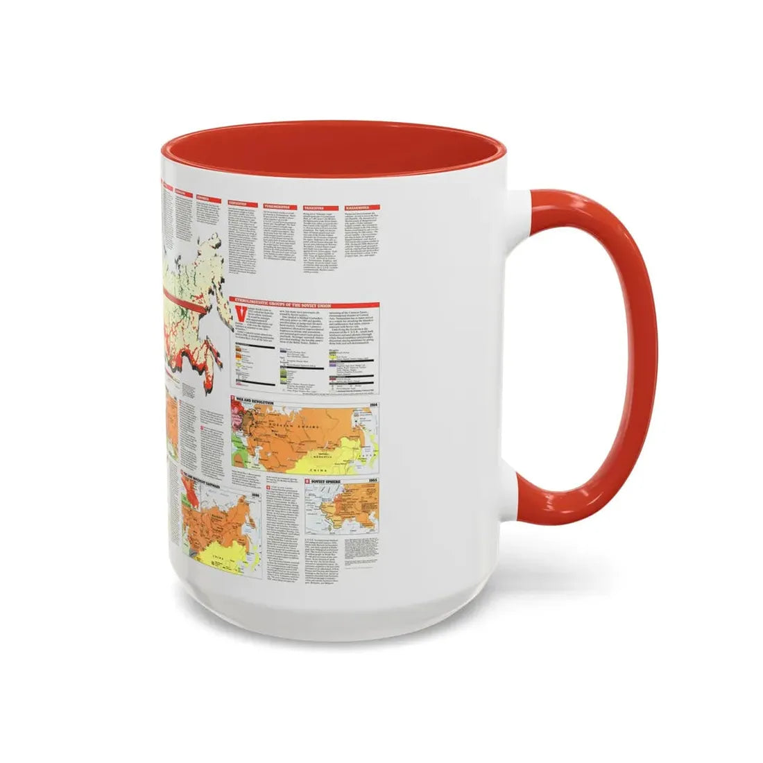Russia - Soviet Union 2 (1990) (Map) Accent Coffee Mug - Go Mug Yourself