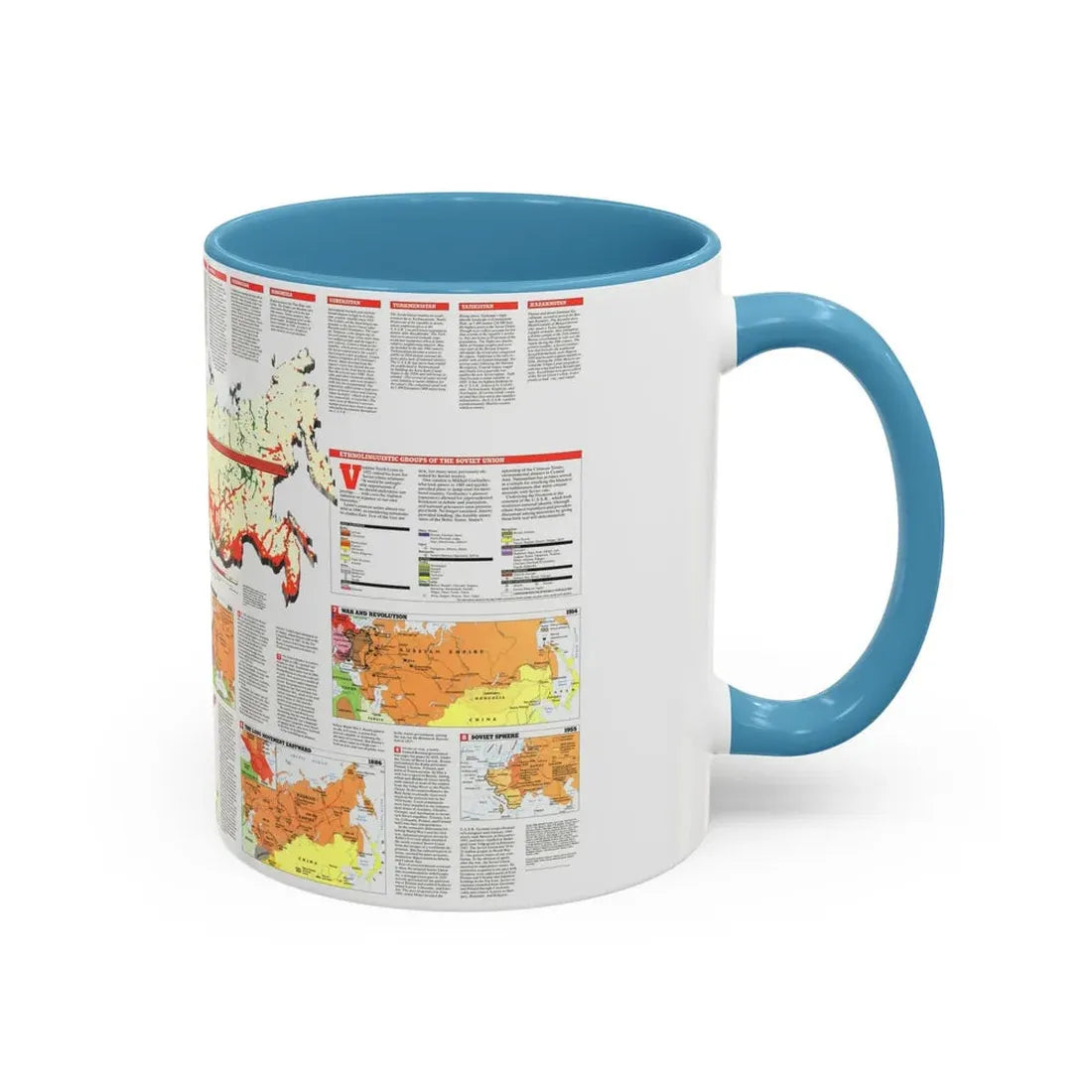 Russia - Soviet Union 2 (1990) (Map) Accent Coffee Mug - Go Mug Yourself