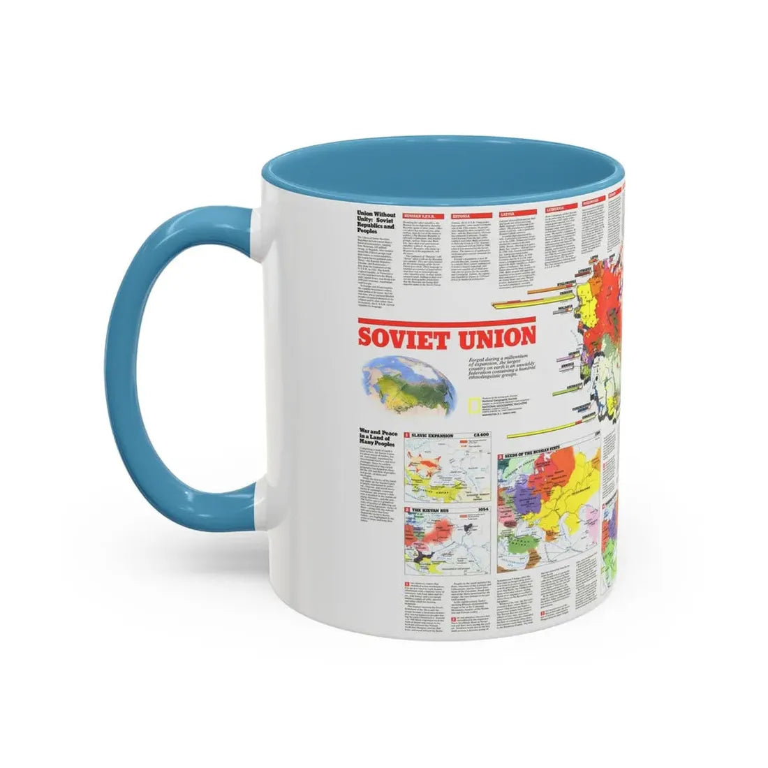 Russia - Soviet Union 2 (1990) (Map) Accent Coffee Mug - Go Mug Yourself