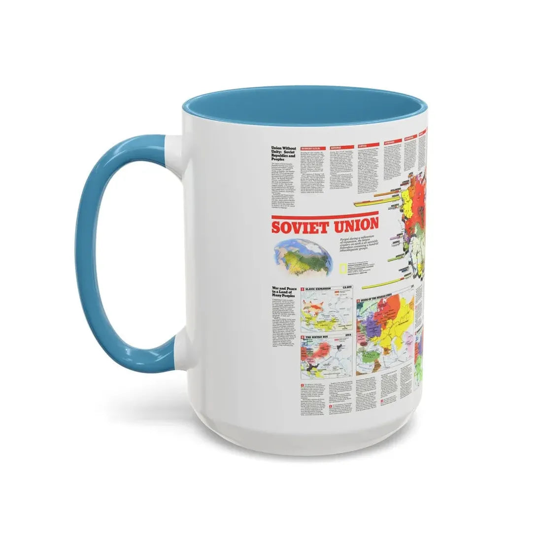 Russia - Soviet Union 2 (1990) (Map) Accent Coffee Mug - Go Mug Yourself