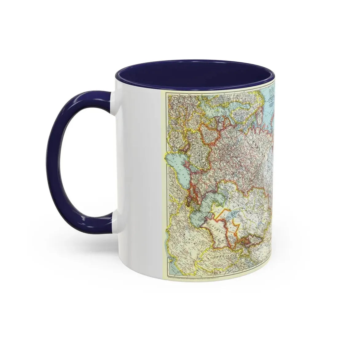 Russia - Union of Soviet Socialist Republics (1944) (Map) Accent Coffee Mug - Go Mug Yourself