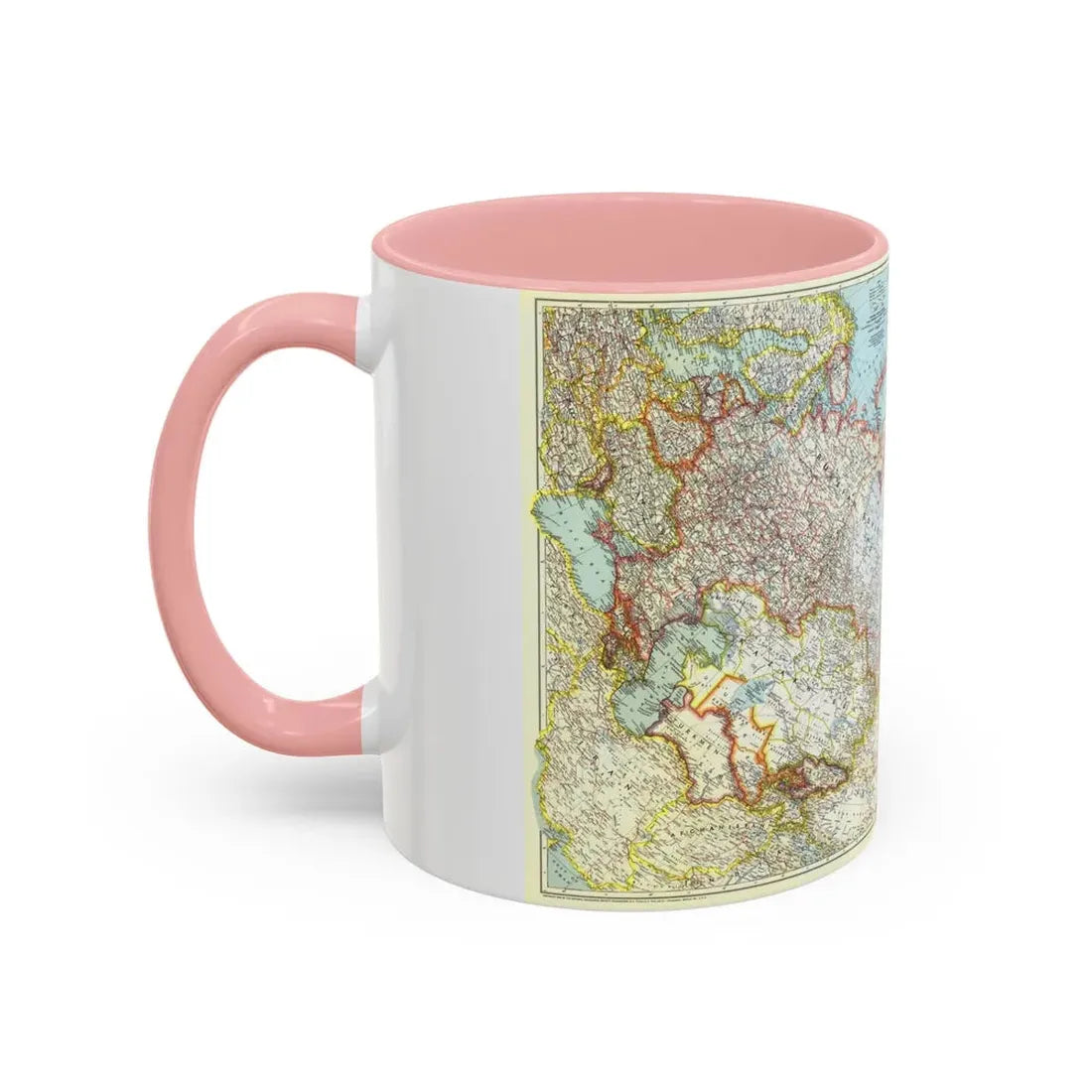 Russia - Union of Soviet Socialist Republics (1944) (Map) Accent Coffee Mug - Go Mug Yourself