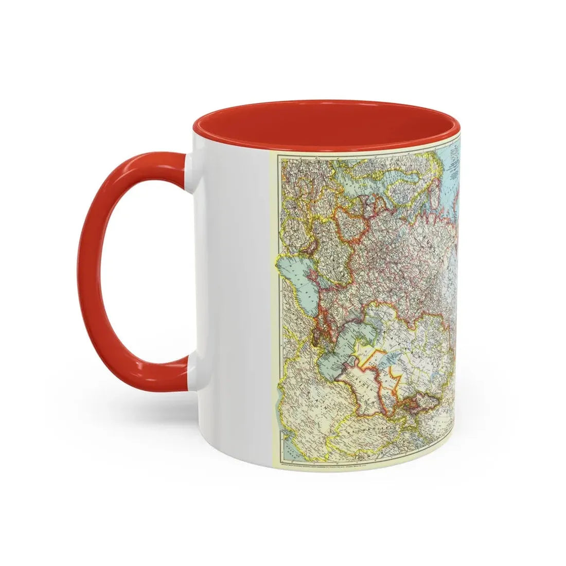 Russia - Union of Soviet Socialist Republics (1944) (Map) Accent Coffee Mug - Go Mug Yourself
