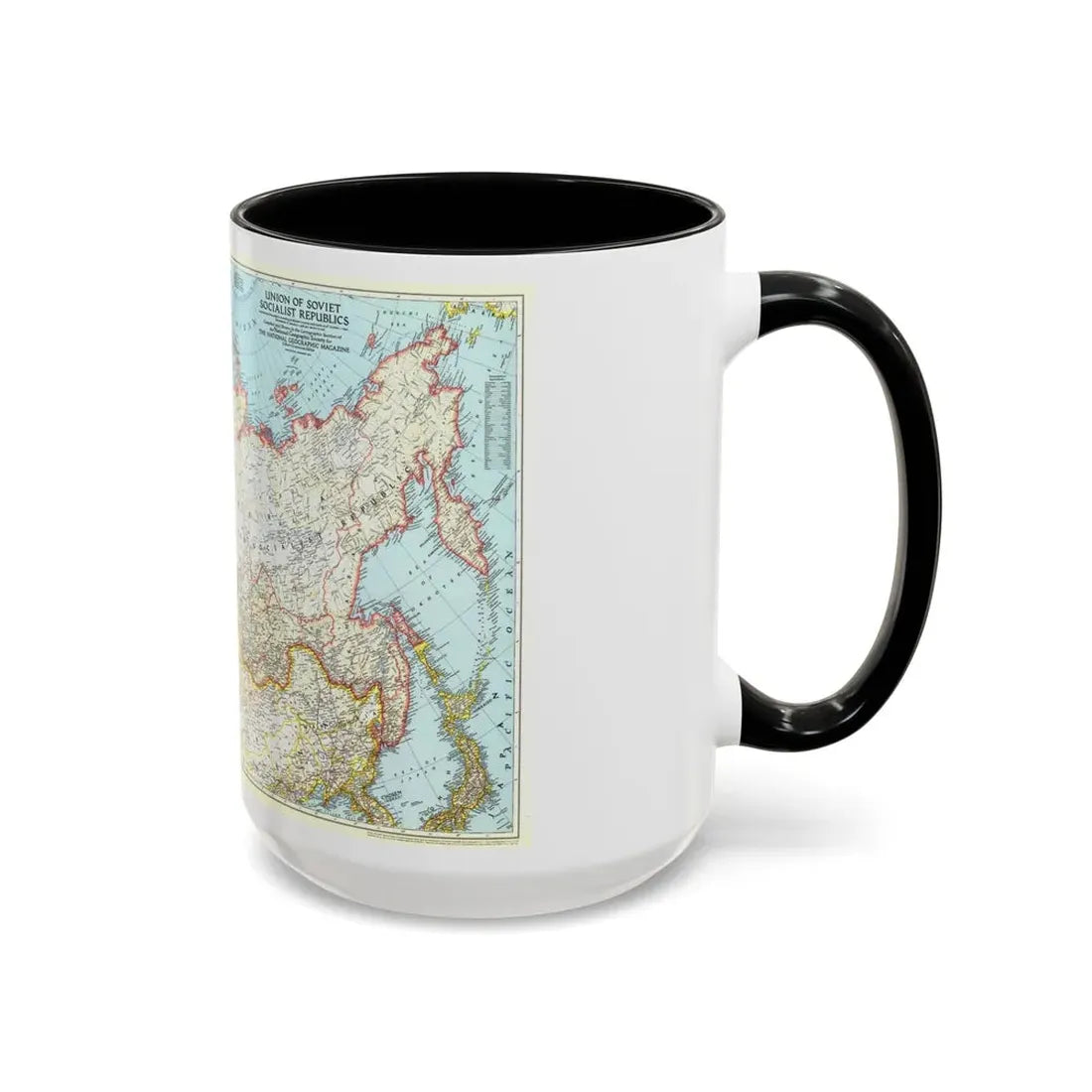 Russia - Union of Soviet Socialist Republics (1944) (Map) Accent Coffee Mug - Go Mug Yourself