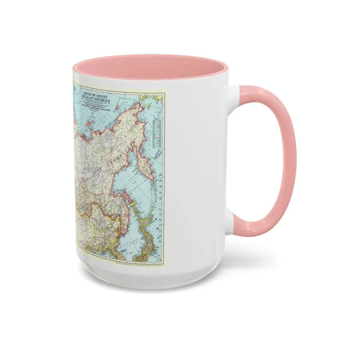 Russia - Union of Soviet Socialist Republics (1944) (Map) Accent Coffee Mug - Go Mug Yourself