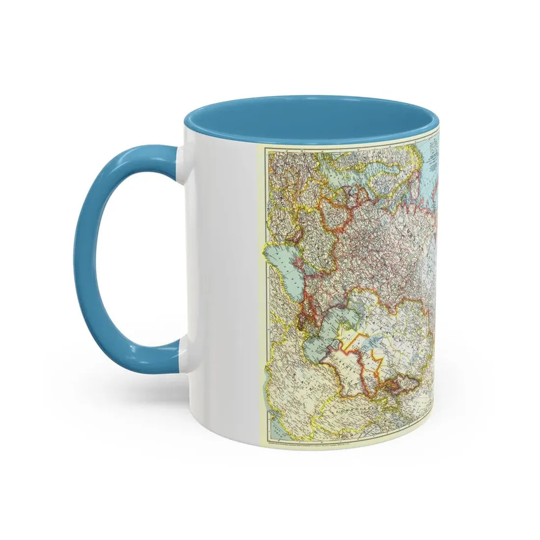 Russia - Union of Soviet Socialist Republics (1944) (Map) Accent Coffee Mug - Go Mug Yourself