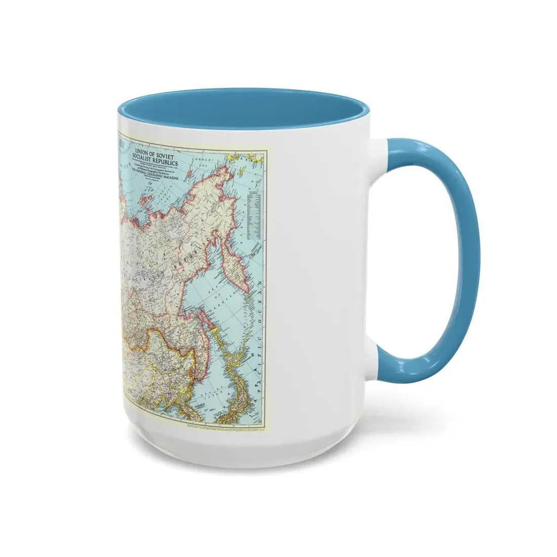 Russia - Union of Soviet Socialist Republics (1944) (Map) Accent Coffee Mug - Go Mug Yourself