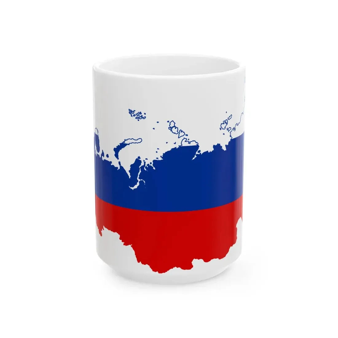 Russian flag map 2014-2022 (Russia) White Coffee Mug 15oz - Go Mug Yourself