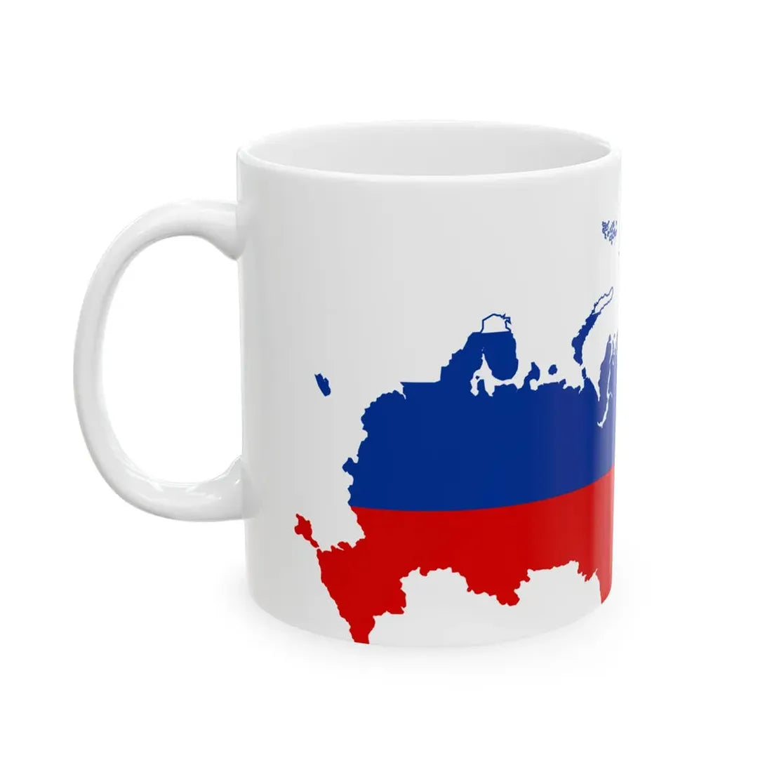 Russian flag map 2014-2022 (Russia) White Coffee Mug - Go Mug Yourself