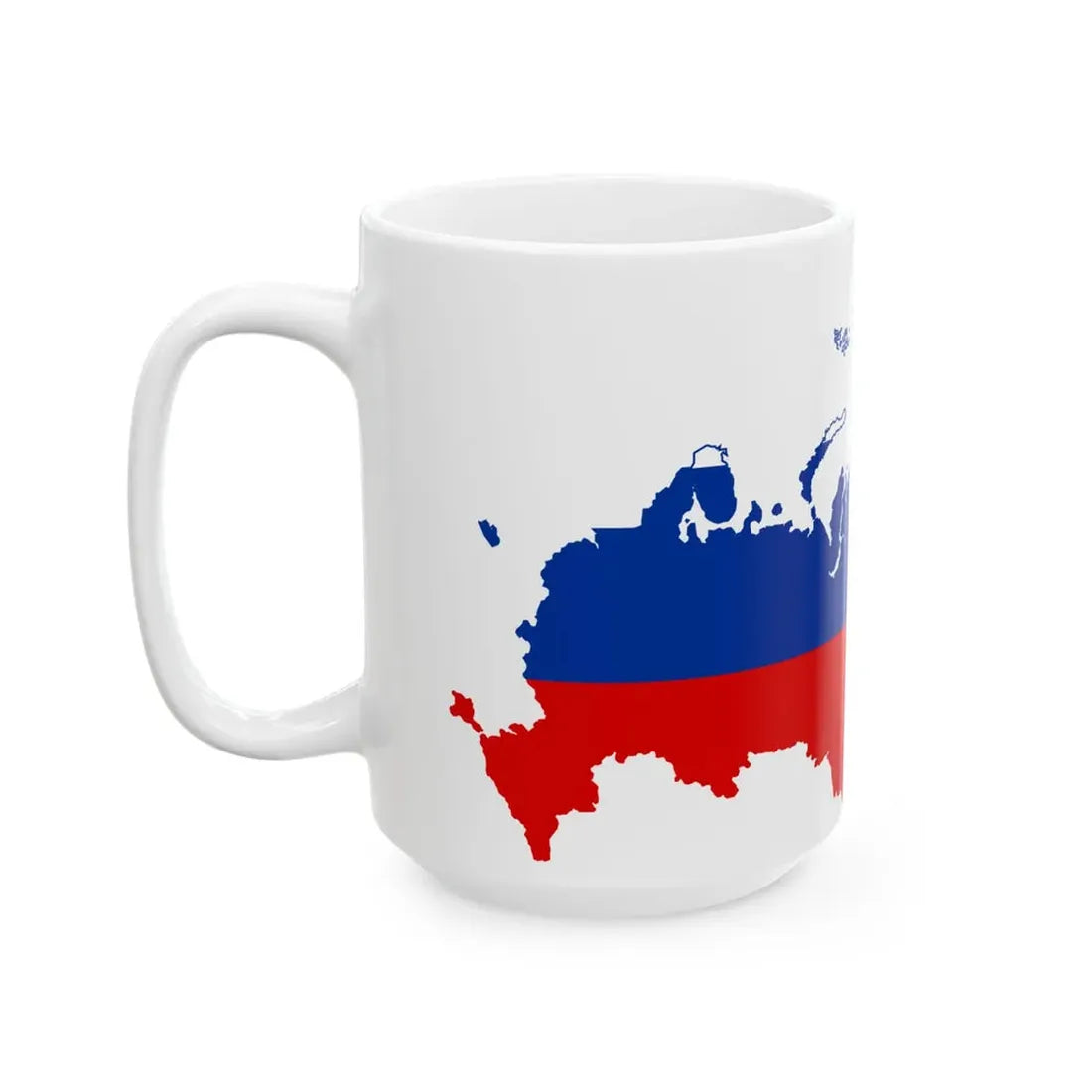 Russian flag map 2014-2022 (Russia) White Coffee Mug - Go Mug Yourself