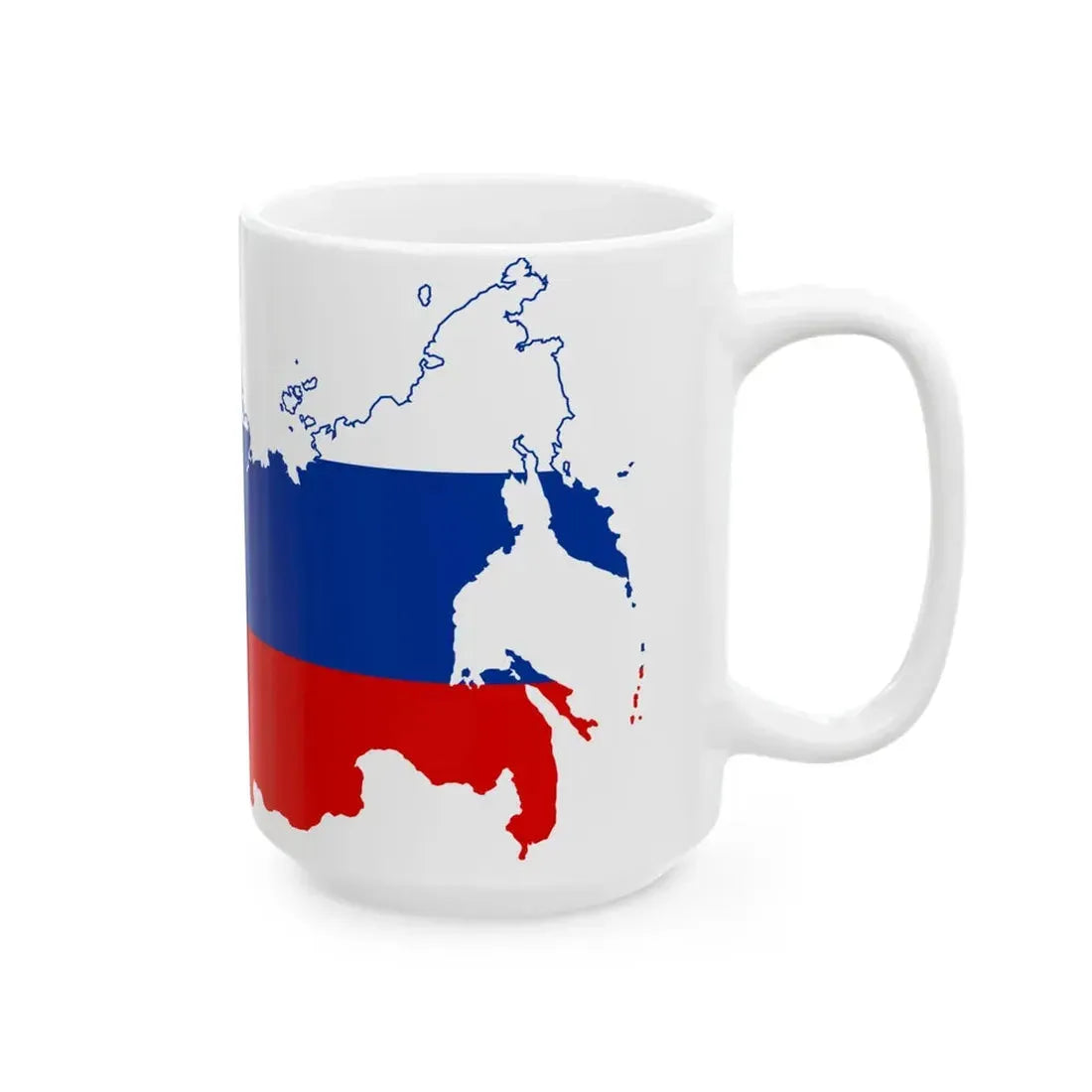 Russian flag map 2014-2022 (Russia) White Coffee Mug - Go Mug Yourself