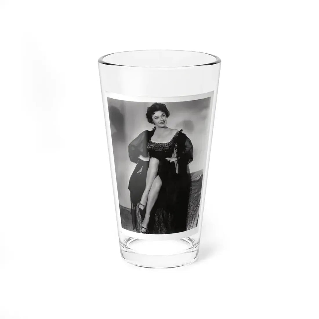 Ruth Roman #103 - 8x10 B&W Full Body Glamour Dress & Lingerie from circa (Vintage Female Icon) Pint Glass 16oz 16oz - Go Mug Yourself