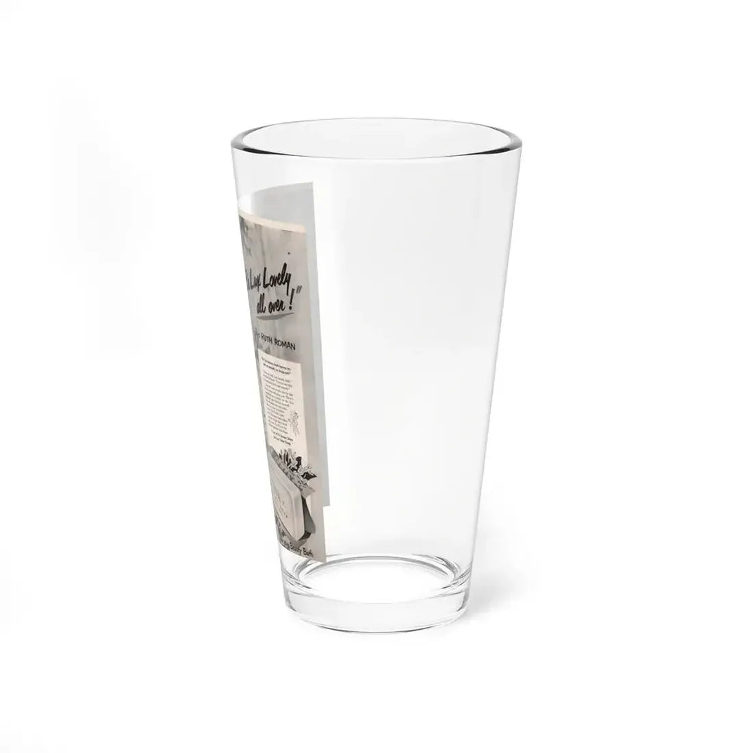 Ruth Roman #92 - Soap Add (Vintage Female Icon) Pint Glass 16oz - Go Mug Yourself