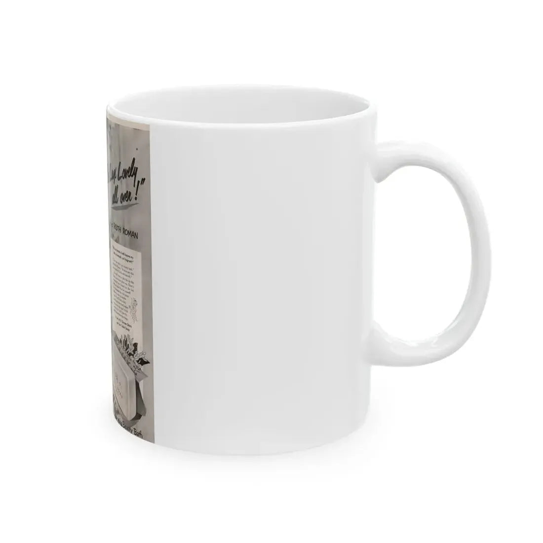 Ruth Roman #92 - Soap Add (Vintage Female Icon) White Coffee Mug - Go Mug Yourself