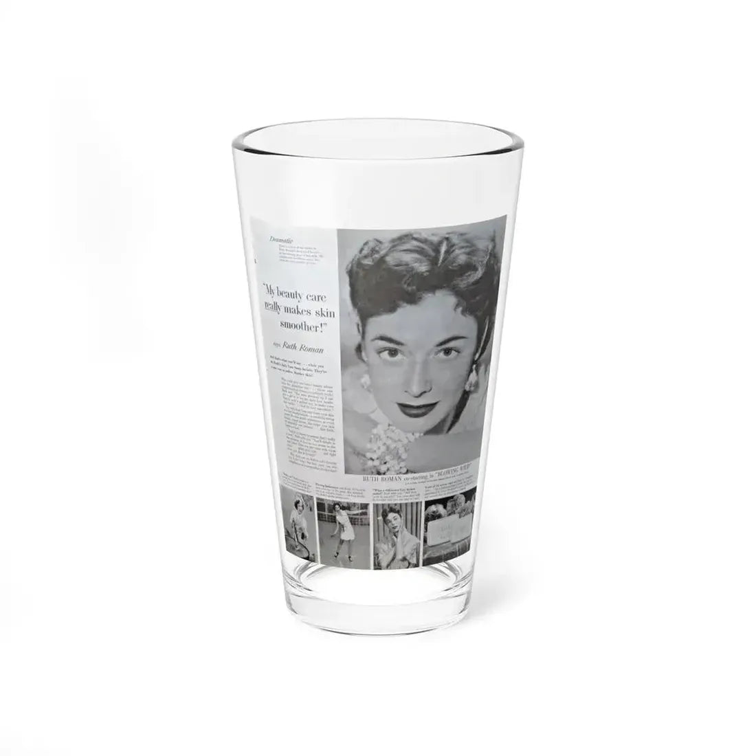 Ruth Roman #93 - Soap Add (Vintage Female Icon) Pint Glass 16oz 16oz - Go Mug Yourself