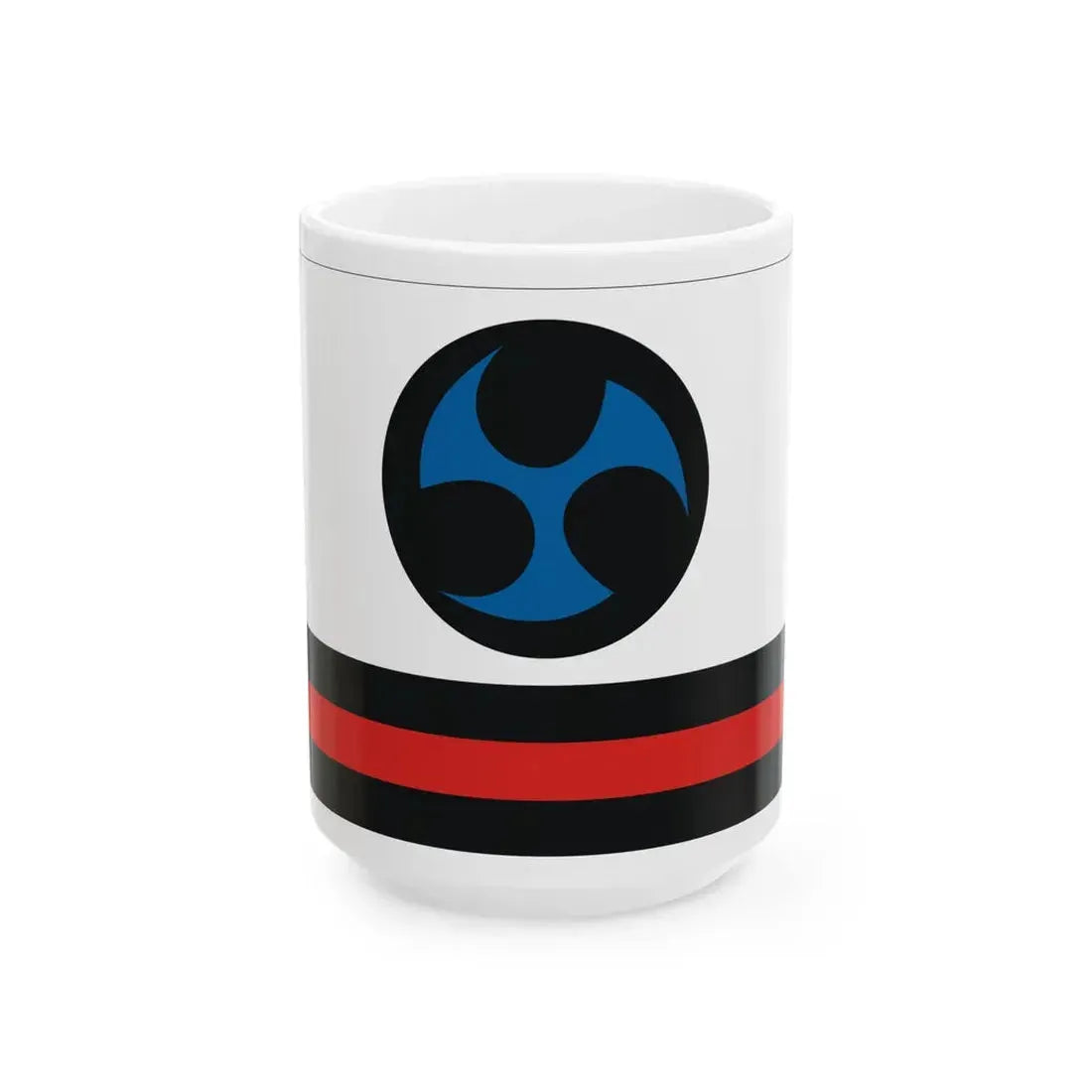 Ryukyu Islands flag until 1875 bordered (Japan) White Coffee Mug 15oz - Go Mug Yourself