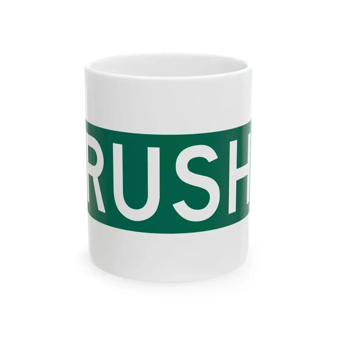 S Rush St Chicago (Illinois) (Road Sign) White Coffee Mug 11oz - Go Mug Yourself