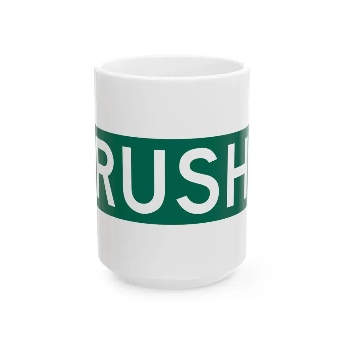 S Rush St Chicago (Illinois) (Road Sign) White Coffee Mug 15oz - Go Mug Yourself