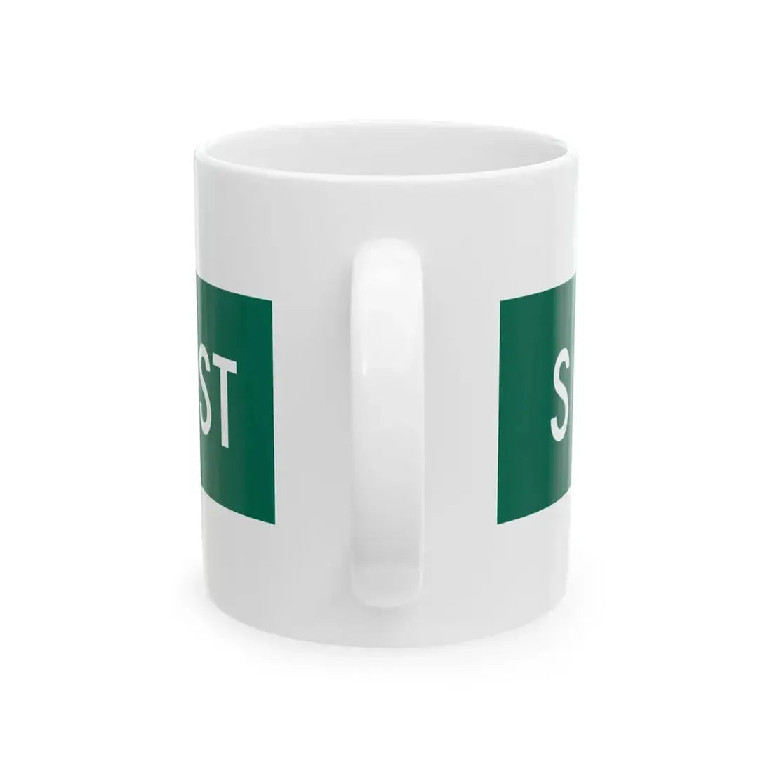 S Rush St Chicago (Illinois) (Road Sign) White Coffee Mug - Go Mug Yourself