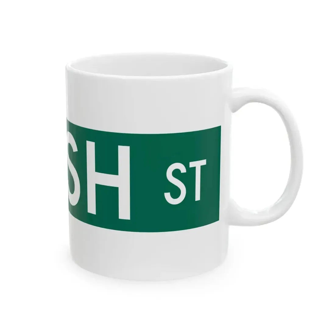 S Rush St Chicago (Illinois) (Road Sign) White Coffee Mug - Go Mug Yourself