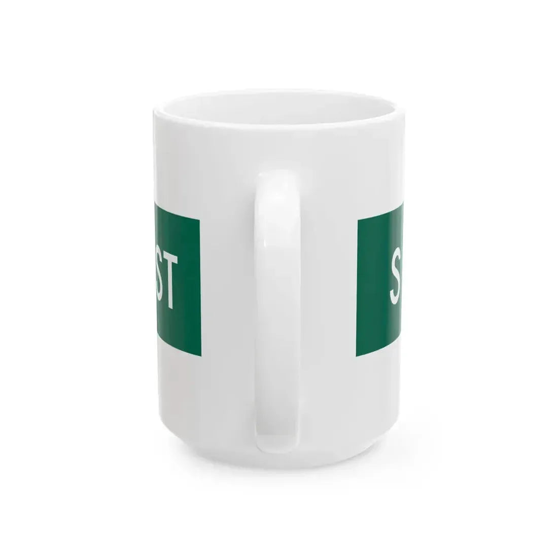 S Rush St Chicago (Illinois) (Road Sign) White Coffee Mug - Go Mug Yourself