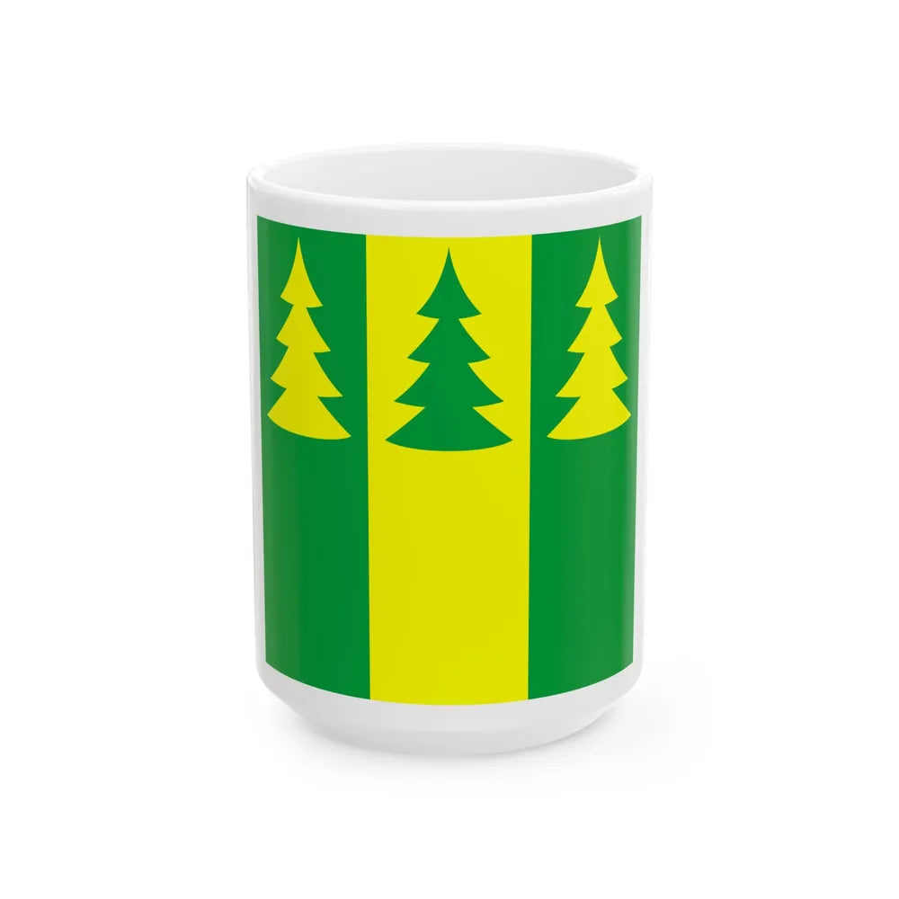 Saarde valla lipp (Estonia) White Coffee Mug 15oz - Go Mug Yourself