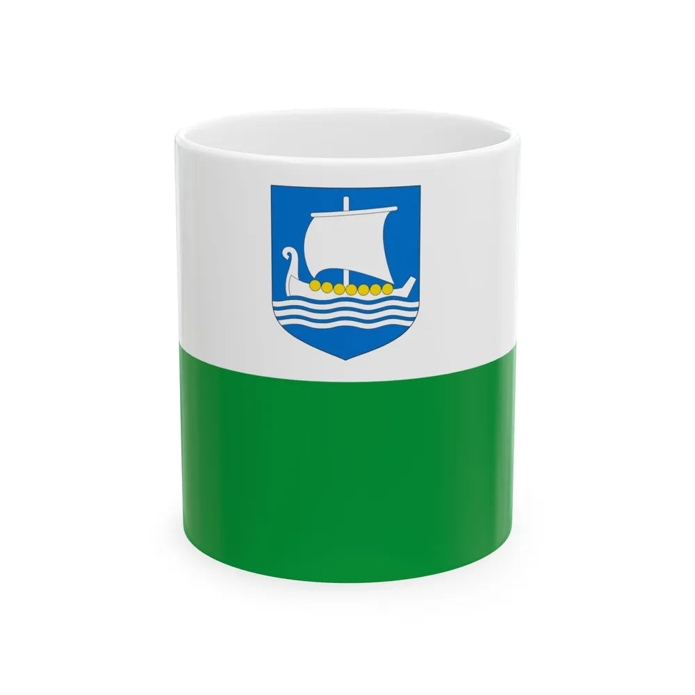 Saaremaa lipp (Estonia) White Coffee Mug 11oz - Go Mug Yourself