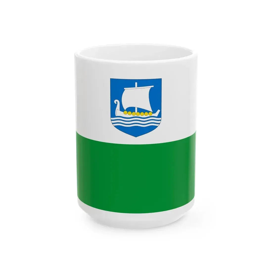 Saaremaa lipp (Estonia) White Coffee Mug 15oz - Go Mug Yourself