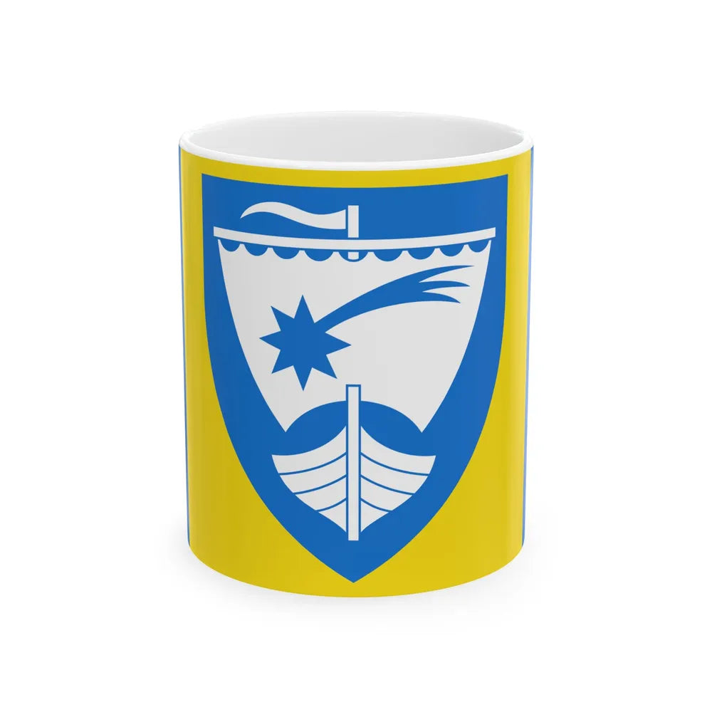 Saaremaa vald lipp (Estonia) White Coffee Mug 11oz - Go Mug Yourself