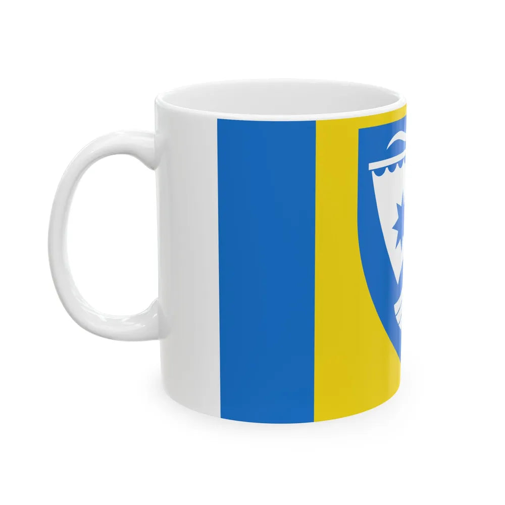 Saaremaa vald lipp (Estonia) White Coffee Mug - Go Mug Yourself