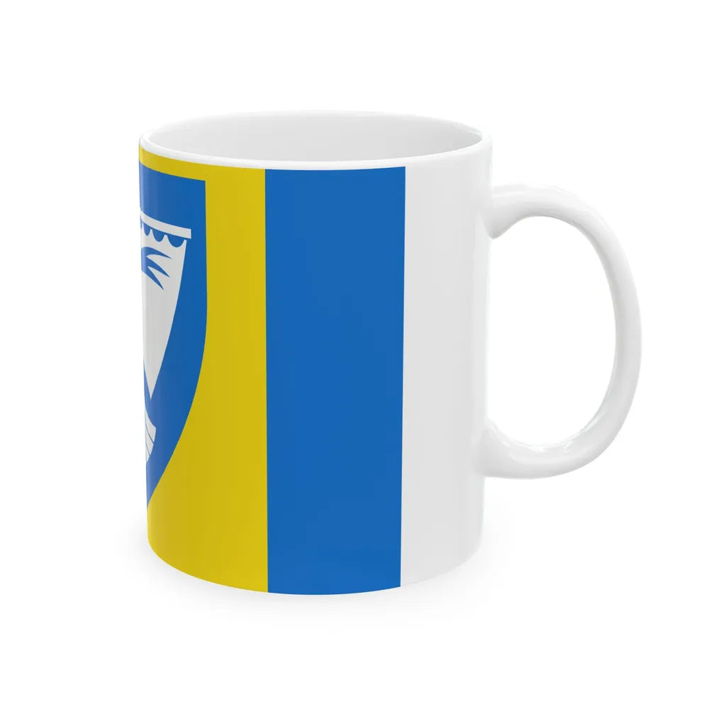 Saaremaa vald lipp (Estonia) White Coffee Mug - Go Mug Yourself