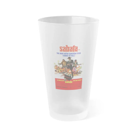 SABATA 1969 Movie Poster - Frosted Pint Glass 16oz 16oz Frosted - Go Mug Yourself