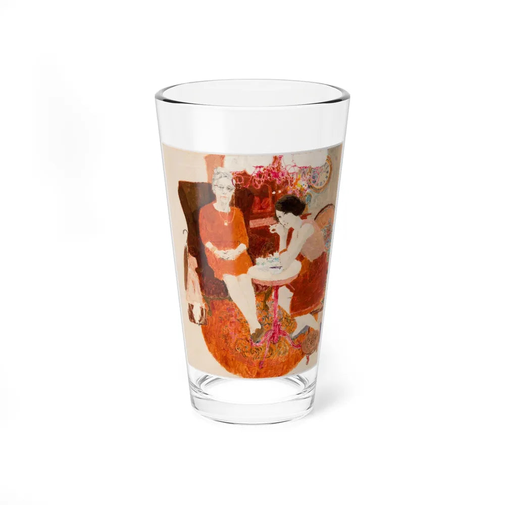 Sabina and the Herd by Louis Auchincloss, The Saturday Evening Post, January 29, 1966 (Magazine Illustration) Pint Glass 16oz 16oz - Go Mug Yourself