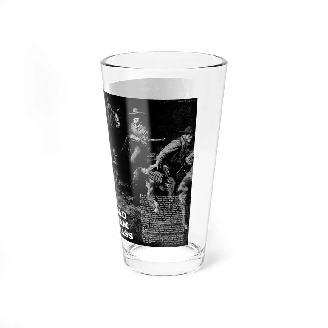 Sad Sam Bass, Real Men magazine, December 1969 (Magazine Illustration) Pint Glass 16oz - Go Mug Yourself