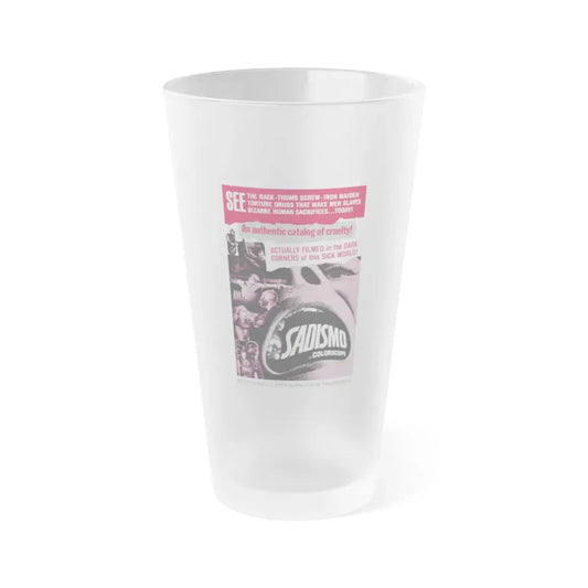 SADISMO 1967 Movie Poster - Frosted Pint Glass 16oz 16oz Frosted - Go Mug Yourself
