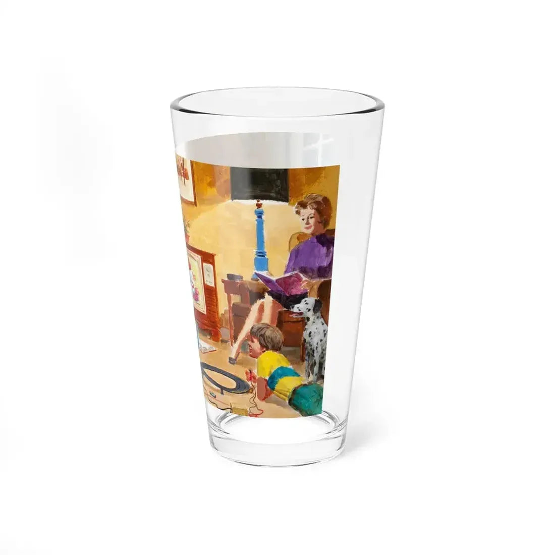 Safety First, preliminary NFPA advertisement (Magazine Illustration) Pint Glass 16oz - Go Mug Yourself