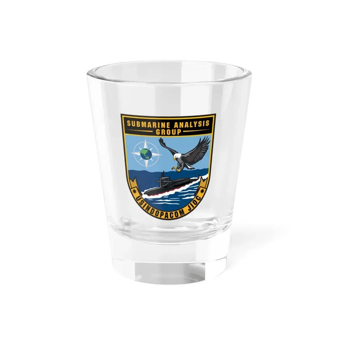 SAG USINDOPACOM JIOC (U.S. Navy) Shot Glass 1.5oz 1.5oz - Go Mug Yourself