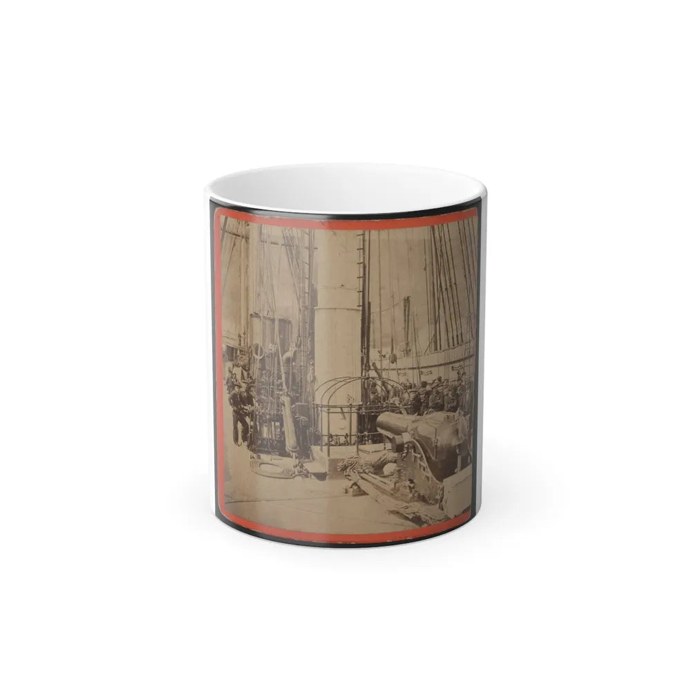 Sailors and a Cannon on Deck of a Gunboat (U.S. Civil War) Color Changing Coffee Mug 11oz-11oz-Go Mug Yourself