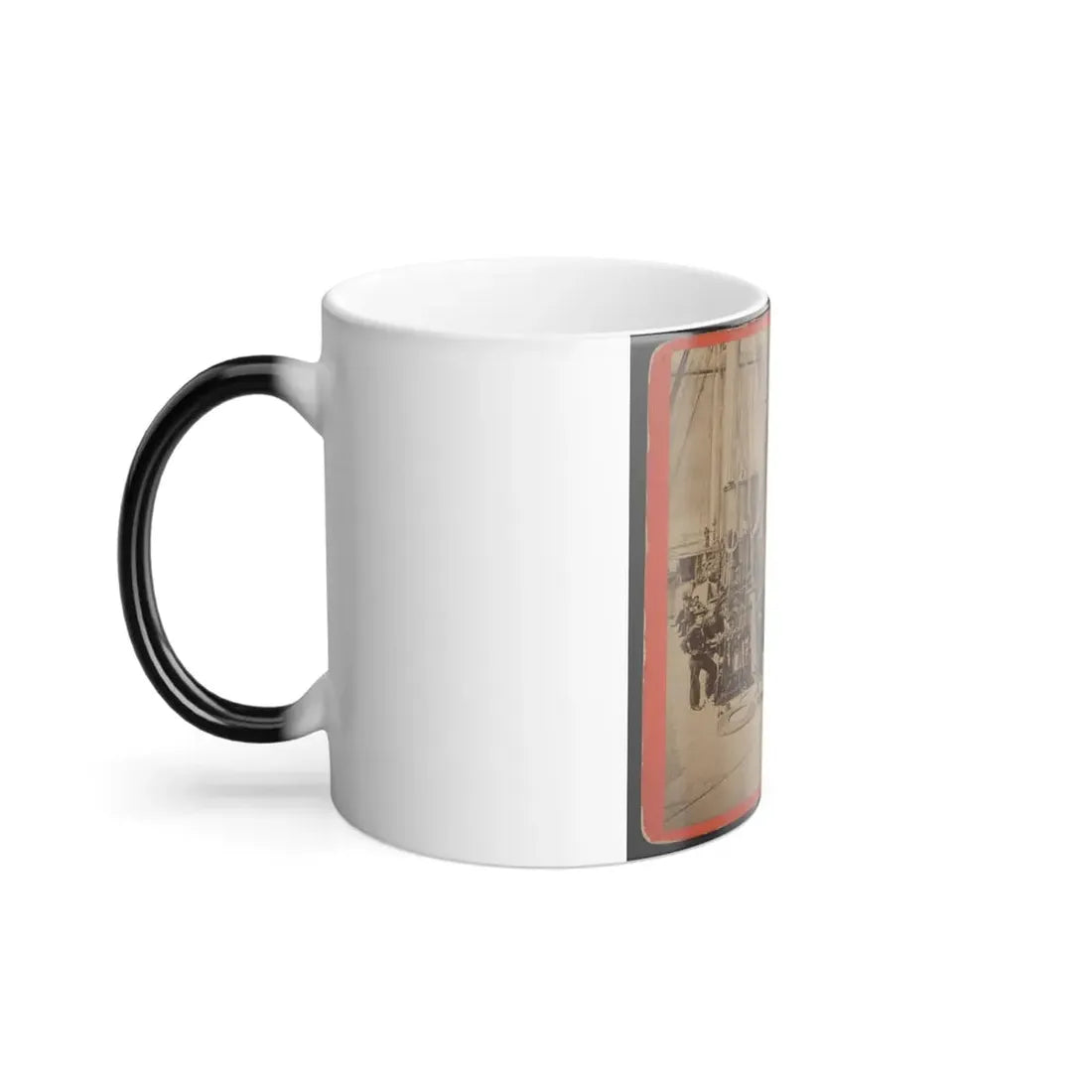 Sailors and a Cannon on Deck of a Gunboat (U.S. Civil War) Color Changing Coffee Mug 11oz - Go Mug Yourself